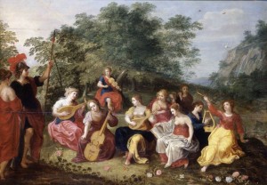 Le Sueur - Minerva and the Nine Muses  